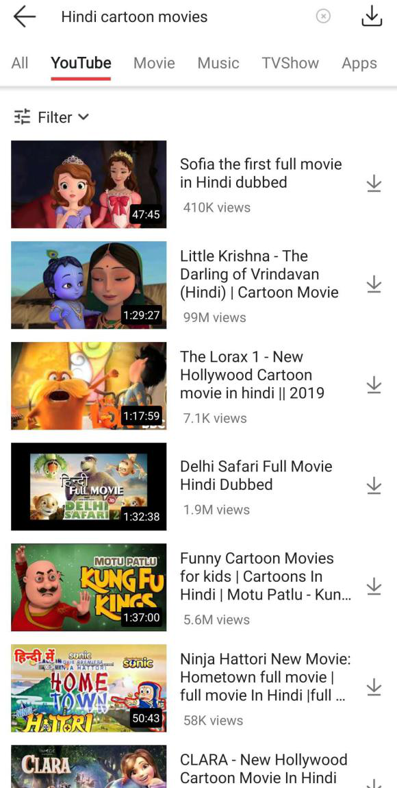 cartoons movies in hindi free download