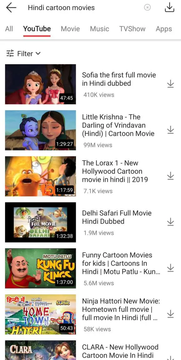 Highly Recommend 5 Hindi Cartoon Movies - VidMate APP - VidMate